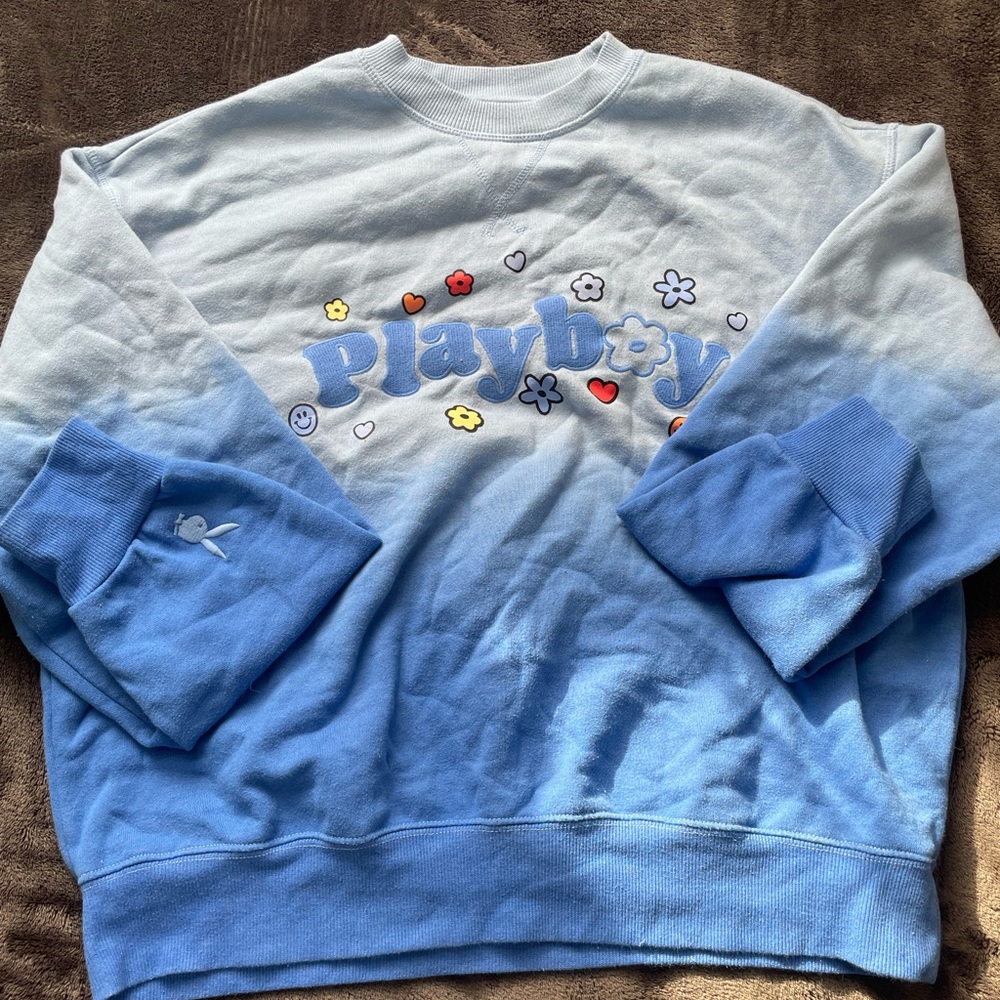 Blue xs Playboy crewneck